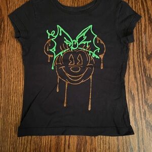 Disney Black Tee with Green and Brown Halloween Design